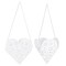 Beistle Club Pack of 12 White Novelty 3-D Die Cut Hearts with Ribbon Hanging Decoration 9"